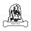 Afghan Hound Dog Portrait Signs