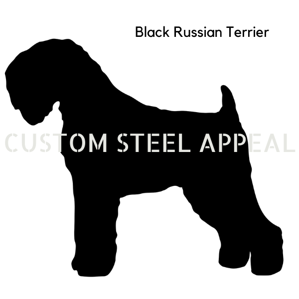 Black Russian Terrier Shut the Gate Dog Sign