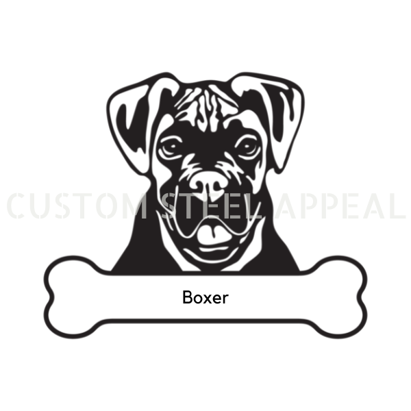 Boxer Dog Portrait Signs