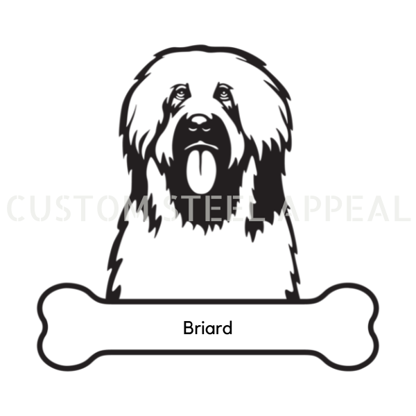 Briard Dog Portrait Signs