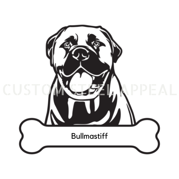 Bullmastiff Dog Portrait Signs