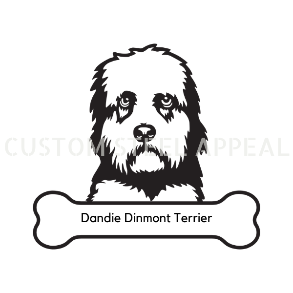 Dandie Dinmont Terrier Dog Portrait Signs