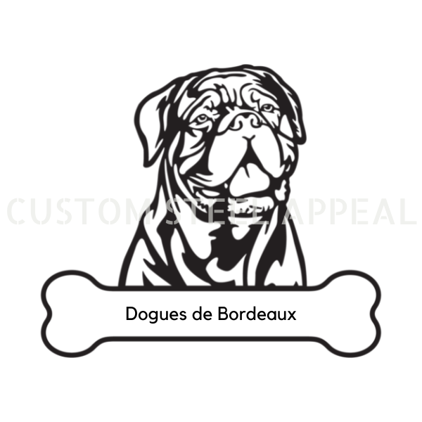 Dogues de Bordeaux Dog Portrait Signs