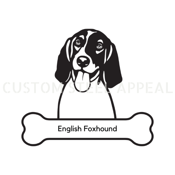 English Foxhound Dog Portrait Signs