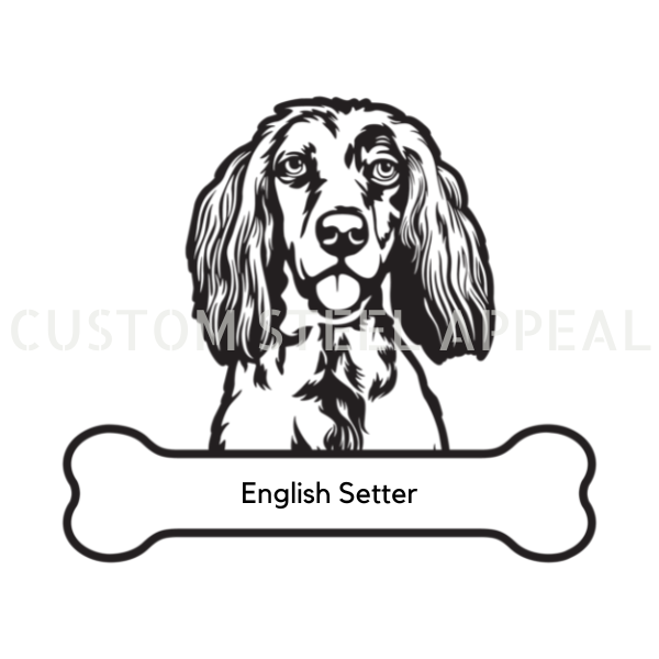 English Setter Dog Portrait Signs