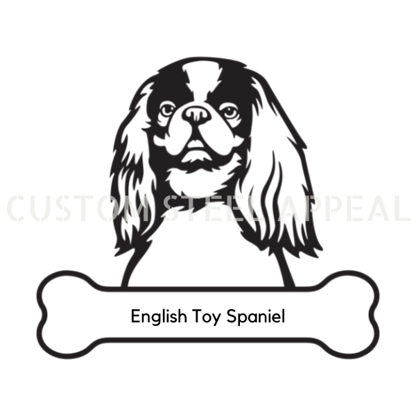 English Toy Spaniel Dog Portrait Signs