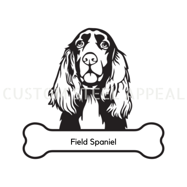 Field Spaniel Dog Portrait Signs