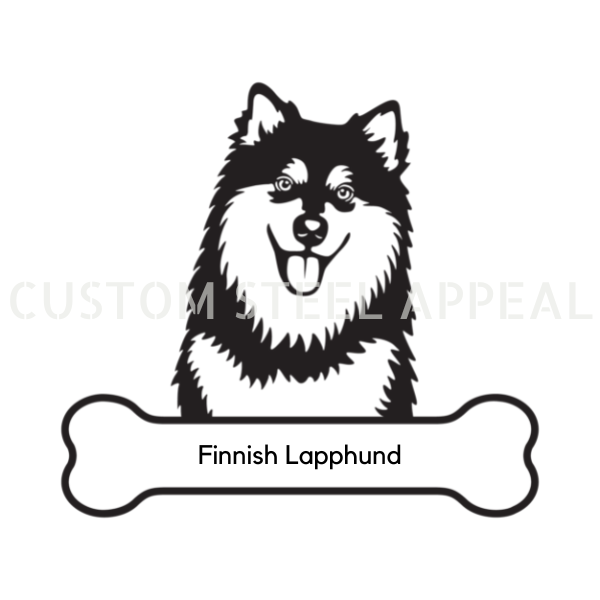 Finnish Lapphund Dog Portrait Signs