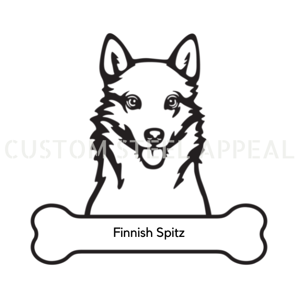 Finnish Spitz Dog Portrait Signs