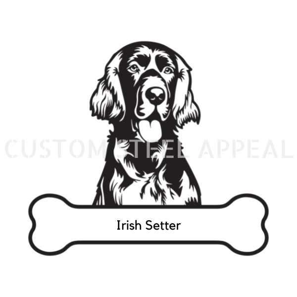 Irish Setter Dog Portrait Signs