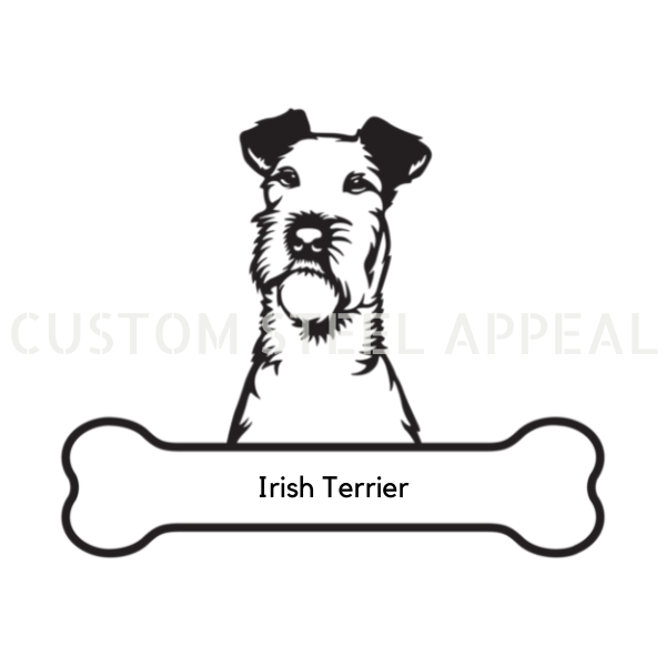 Irish Terrier Dog Portrait Signs