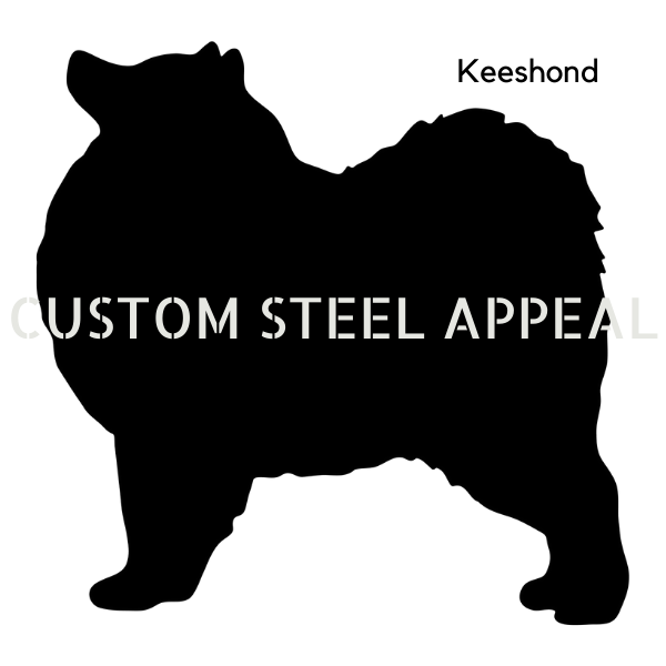 Keeshond Shut the Gate Dog Sign