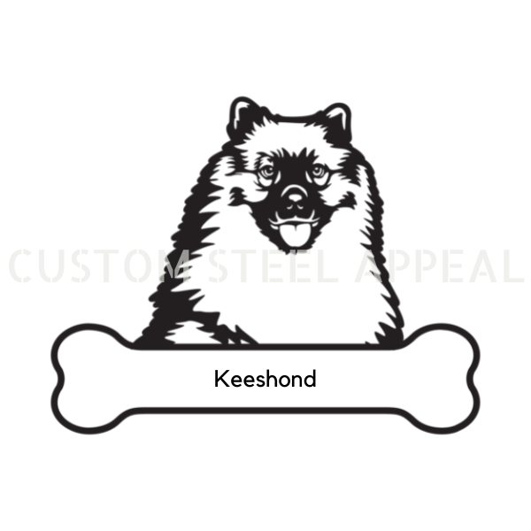 Keeshond Dog Portrait Signs