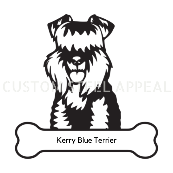 Kerry Blue Terrier Dog Portrait Signs