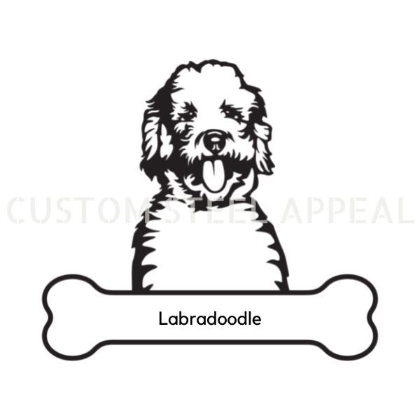 Labradoodle Dog Portrait Signs