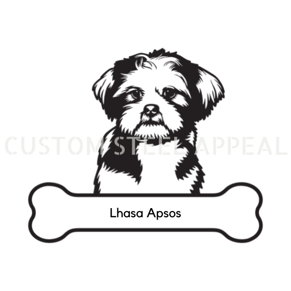 Lhasa Apsos Dog Portrait Signs