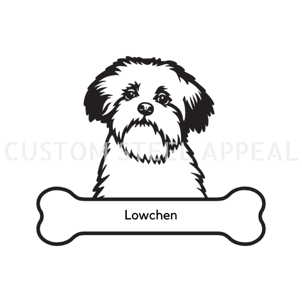 Lowchen Dog Portrait Signs