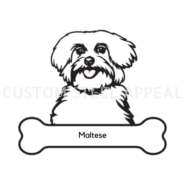 Maltese Dog Portrait Signs