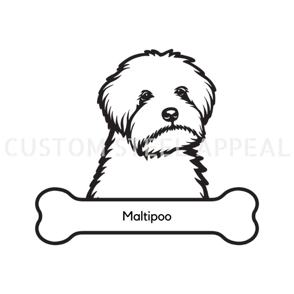 Maltipoo Dog Portrait Signs