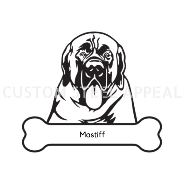 Mastiff Dog Portrait Signs