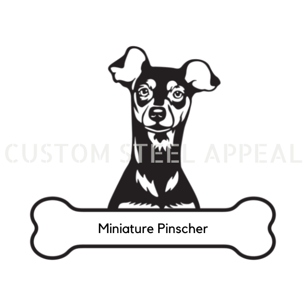 Miniature Pinscher Dog Portrait Signs