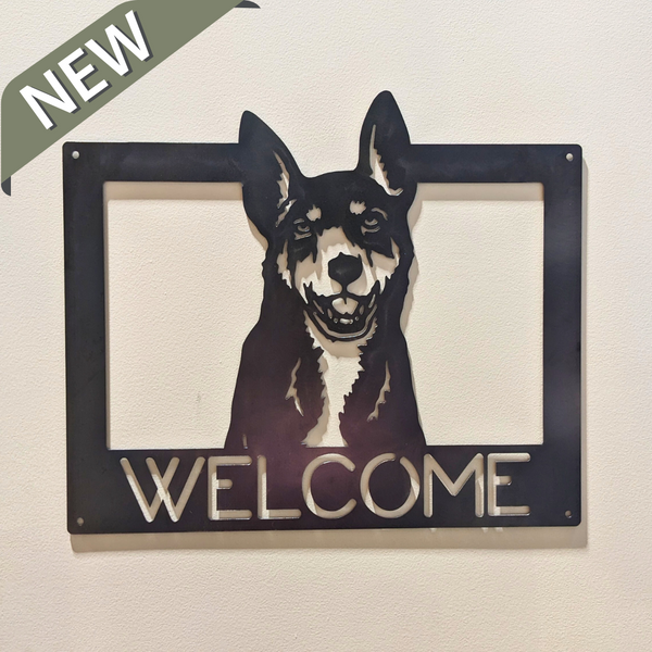 Rectangle Kelpie Dog Portrait Sign