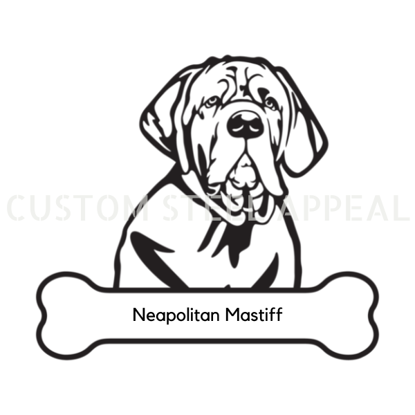 Neapolitan Mastiff Dog Portrait Signs