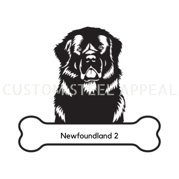 Newfoundland 2 Dog Portrait Signs