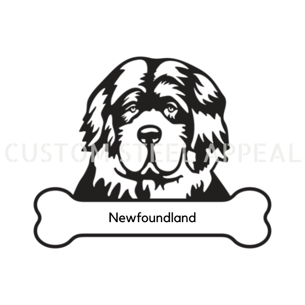 Newfoundland Dog Portrait Signs