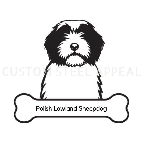 Polish Lowland Sheepdog Dog Portrait Signs