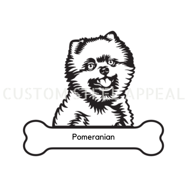 Pomeranian Dog Portrait Signs