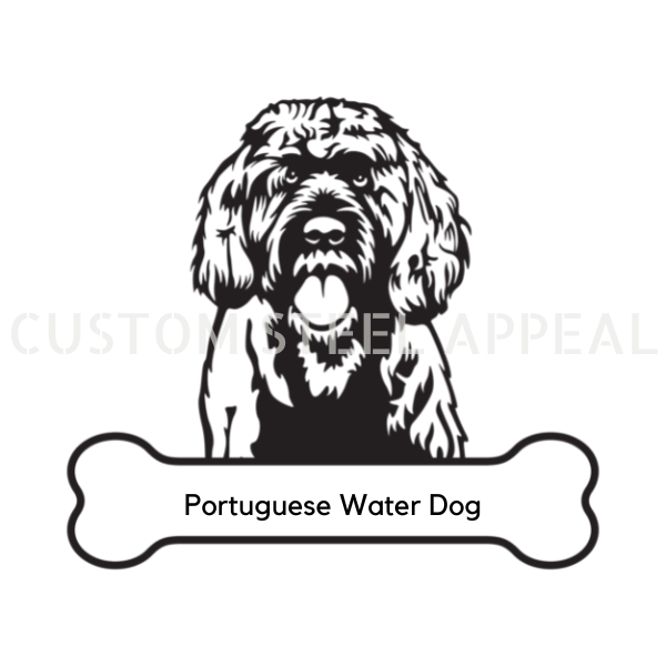 Portuguese Water Dog Portrait Signs