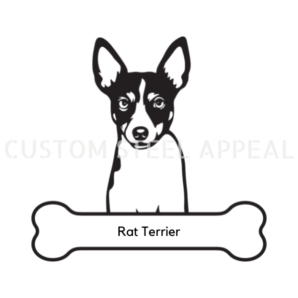 Rat Terrier Dog Portrait Signs