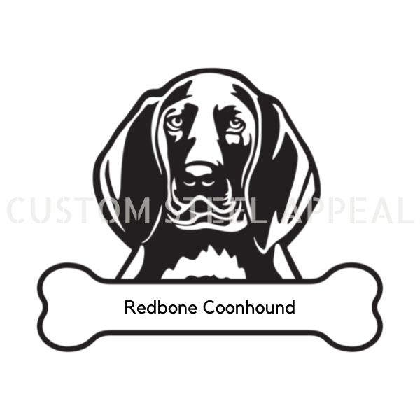 Redbone Coonhound Dog Portrait Signs