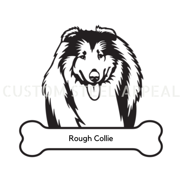 Rough Collie Dog Portrait Signs