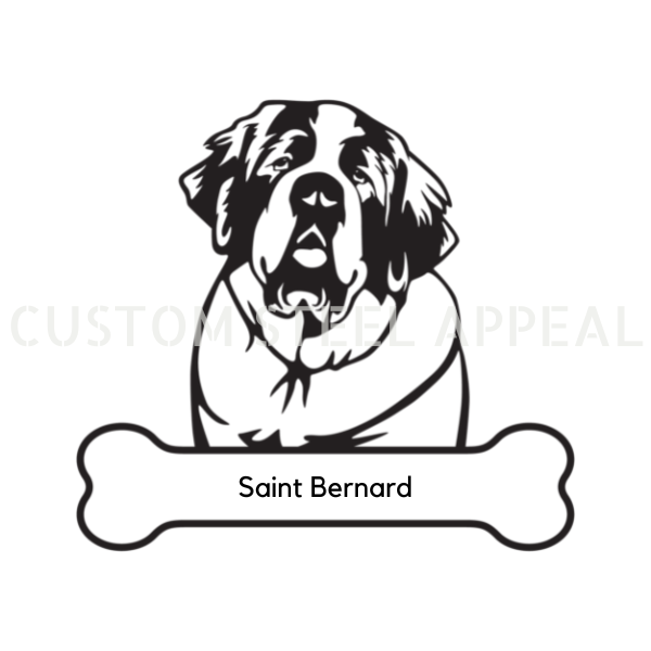 Saint Bernard Dog Portrait Signs