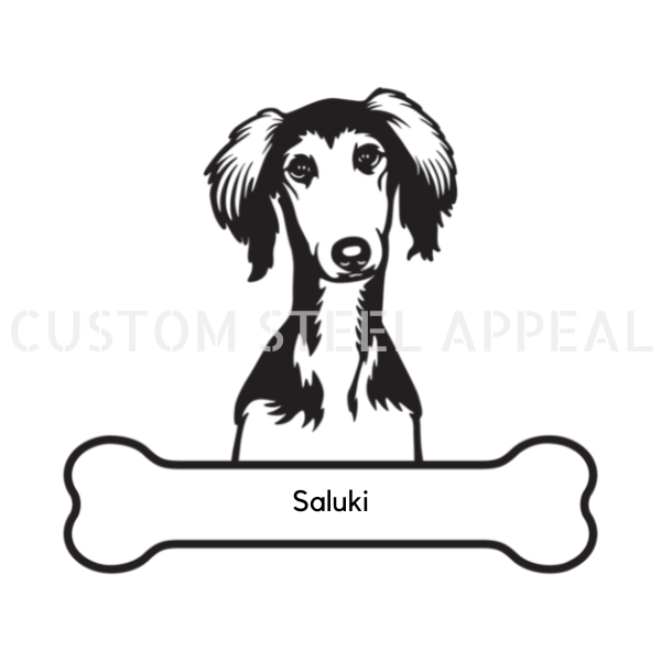 Saluki Dog Portrait Signs