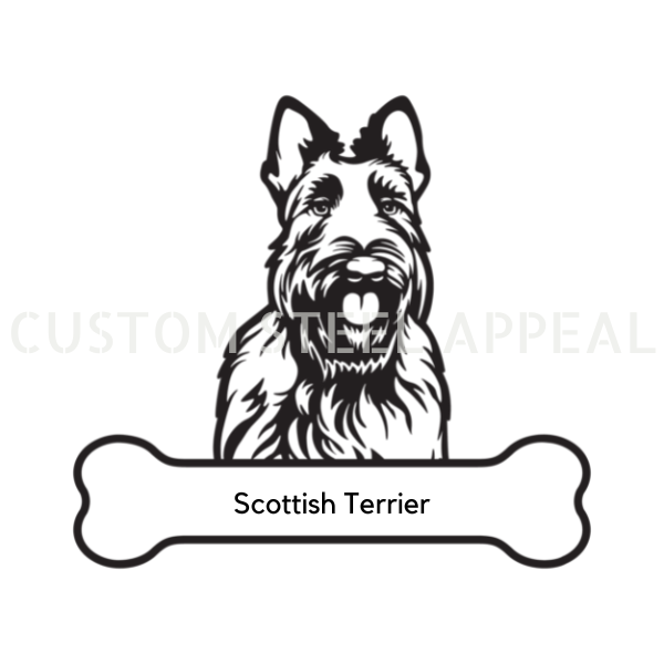 Scottish Terrier Dog Portrait Signs