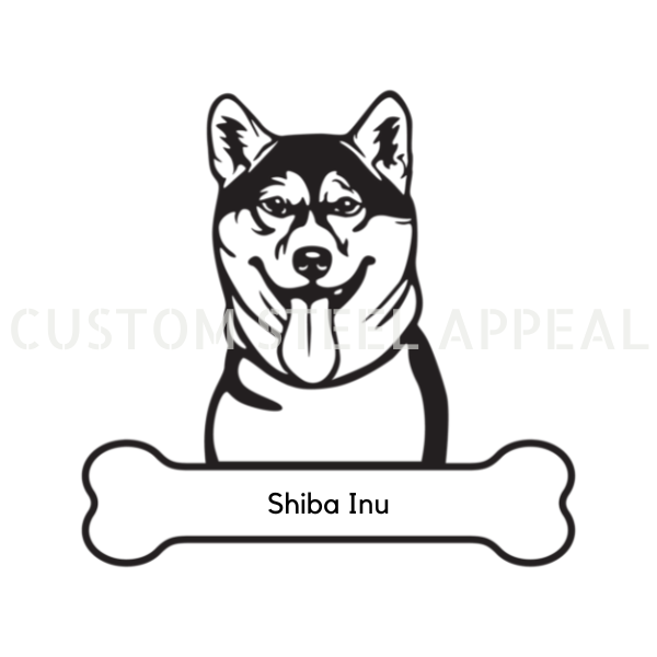 Shiba Inu Dog Portrait Signs