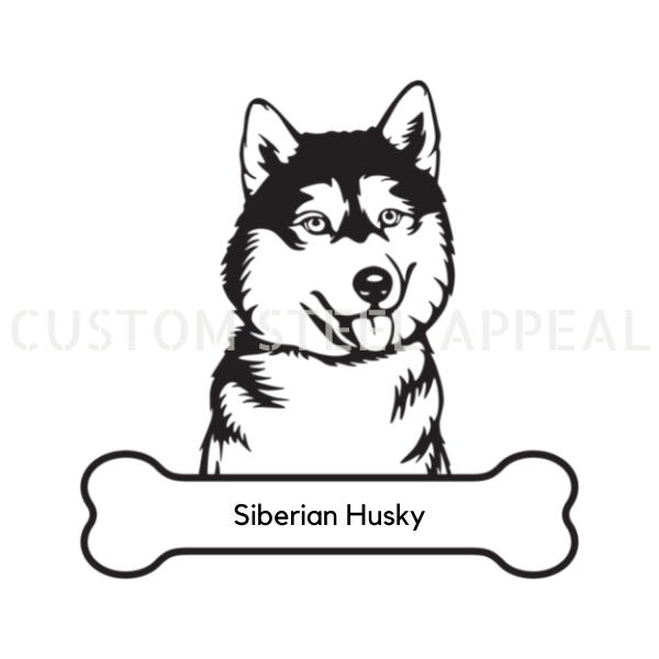 Siberian Husky Dog Portrait Signs