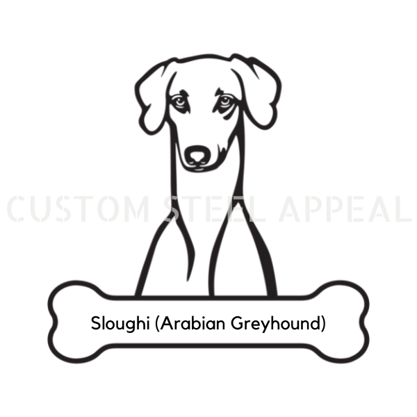 Sloughi (Arabian Greyhound) Dog Portrait Signs