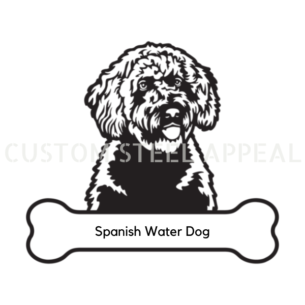 Spanish Water Dog Portrait Signs