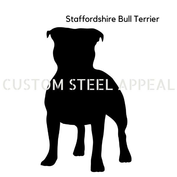 Staffordshire Bull Terrier (Tall) Shut the Gate Dog Sign