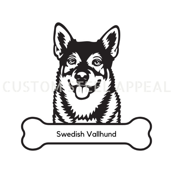 Swedish Vallhund Dog Portrait Signs