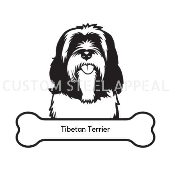 Tibetan Terrier Dog Portrait Signs