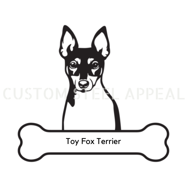 Toy Fox Terrier Dog Portrait Signs