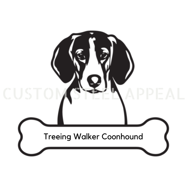 Treeing Walker Coonhound Dog Portrait Signs