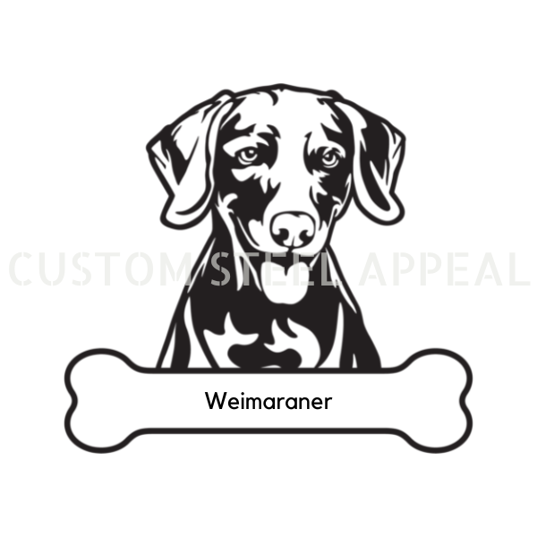 Weimaraner Dog Portrait Signs