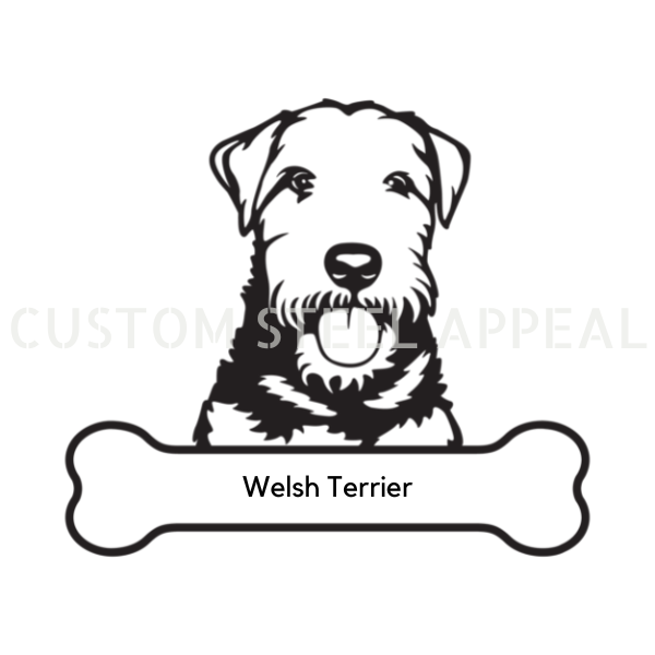 Welsh Terrier Dog Portrait Signs