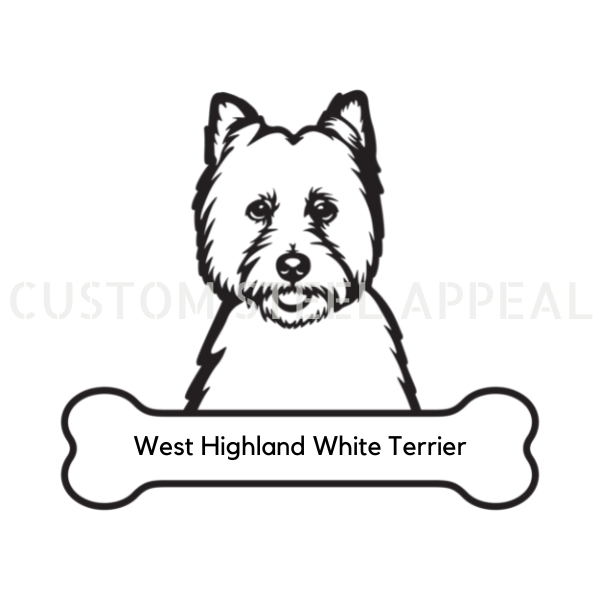 West Highland Terrier Dog Portrait Signs